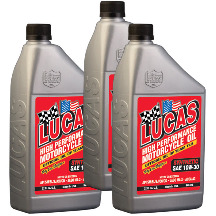 "" SAE 10W30 HIGH PERFORMANCE MOTORCYCLE OILS 946ml LUCAS OIL 