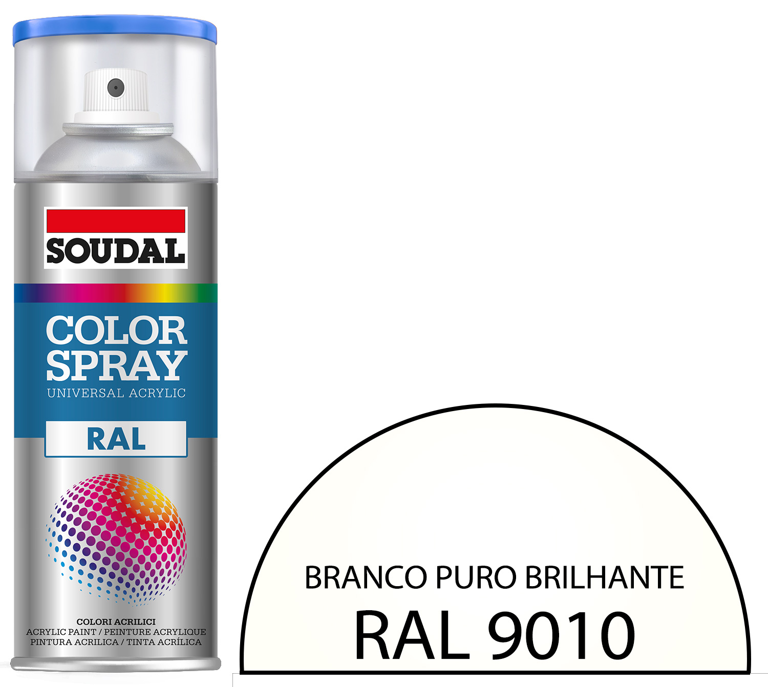 Tinta Spray CORES RAL SOUDAL 