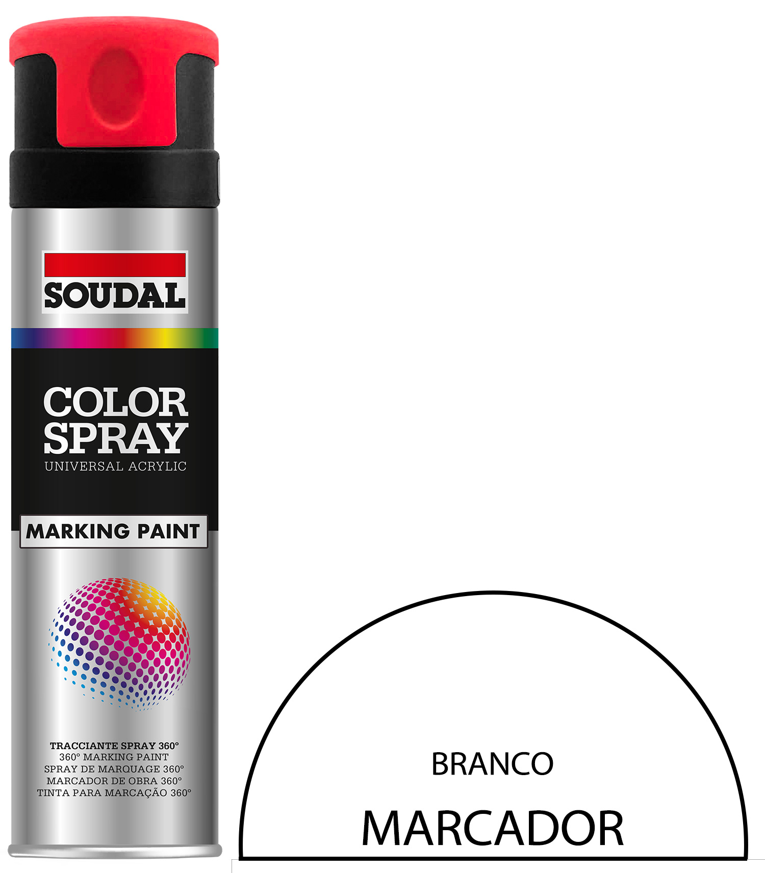 Tinta Spray MARCADOR SOUDAL 