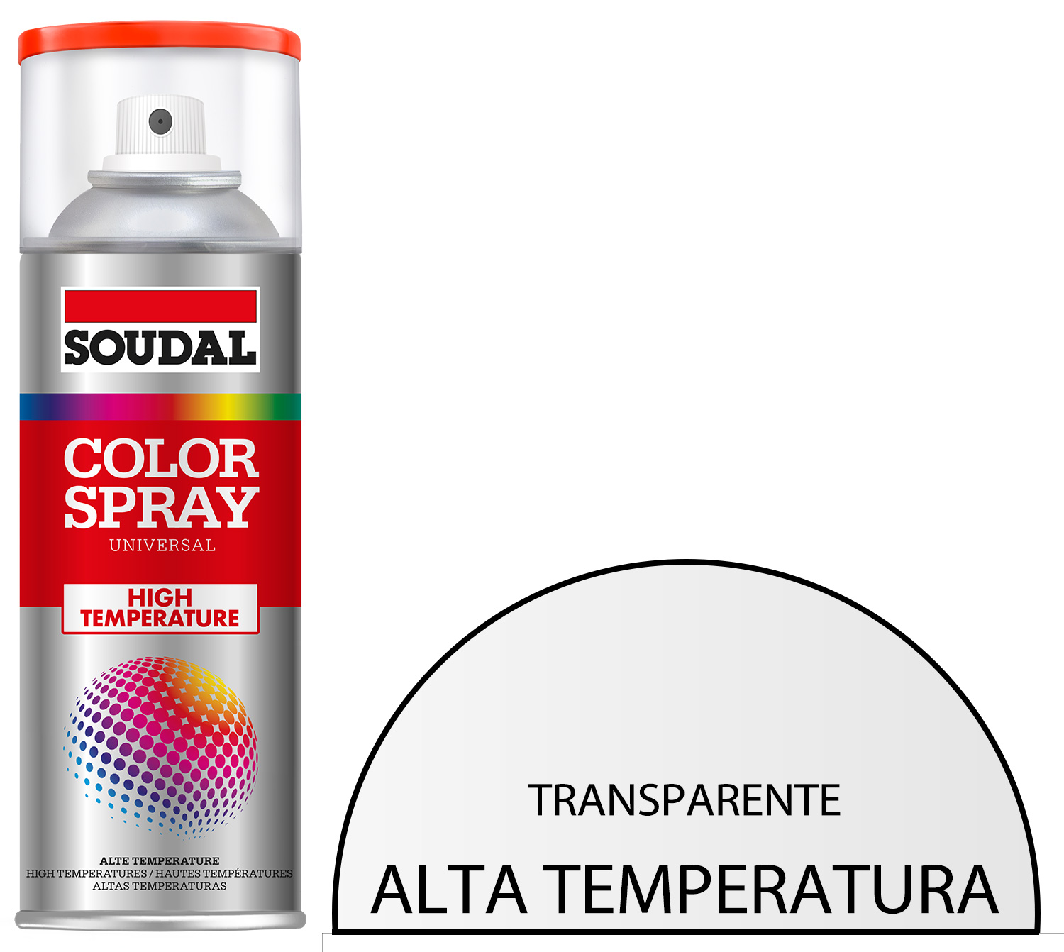 Tinta Spray ALTA-TEMPERATURA SOUDAL 