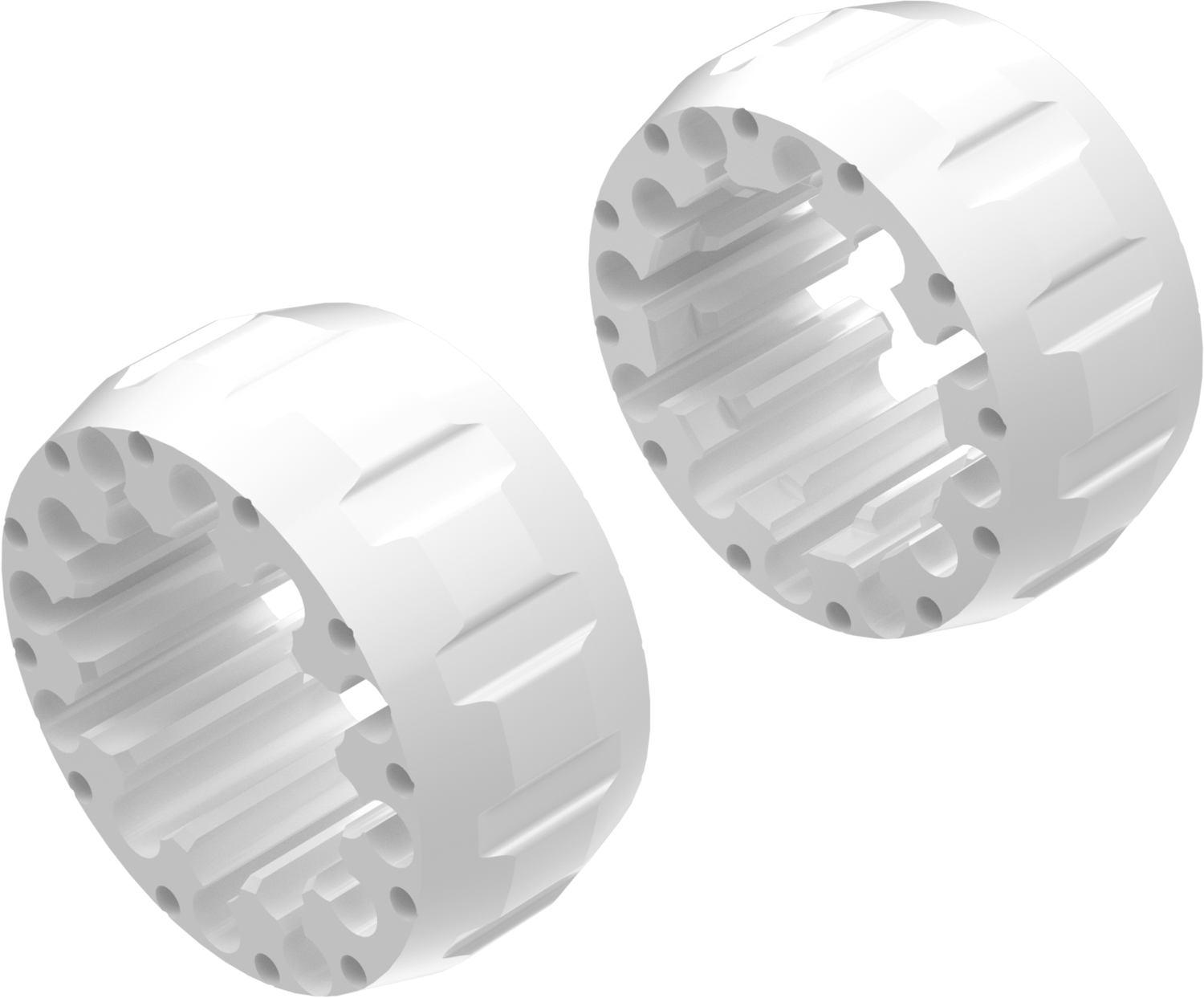 Wheel Spacers Model A 65mm (Without bolts) White CROSSPRO 