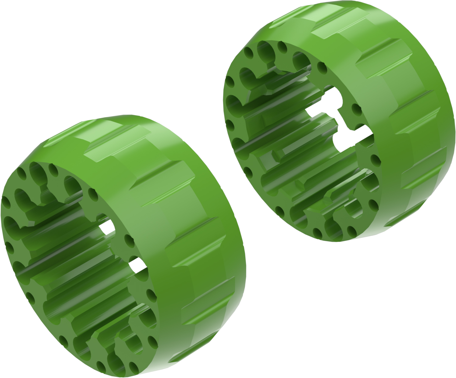 Wheel Spacers Model A 65mm (Without bolts) Green CROSSPRO 