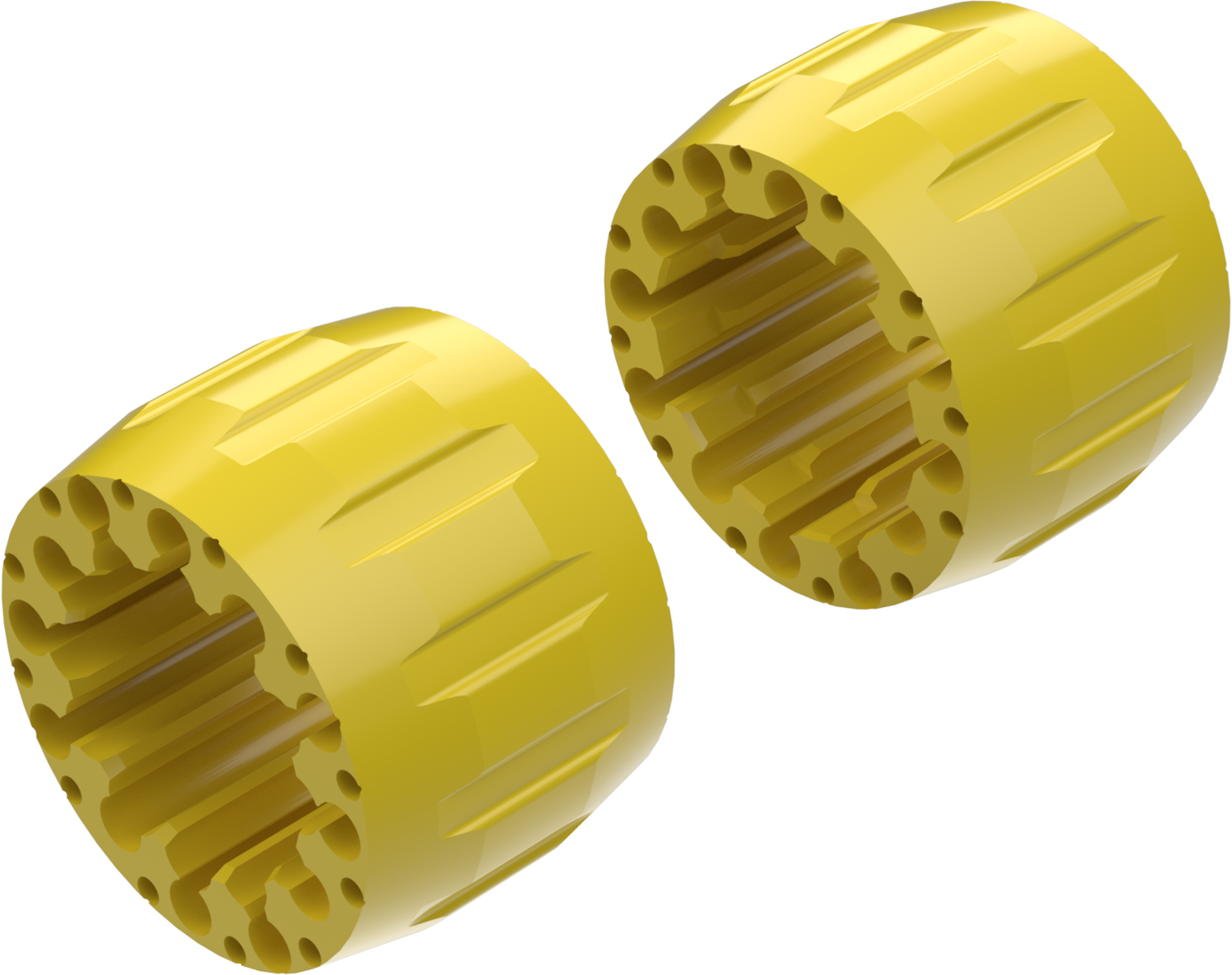 Wheel Spacers Model A 100mm (Without bolts) Yellow CROSSPRO 