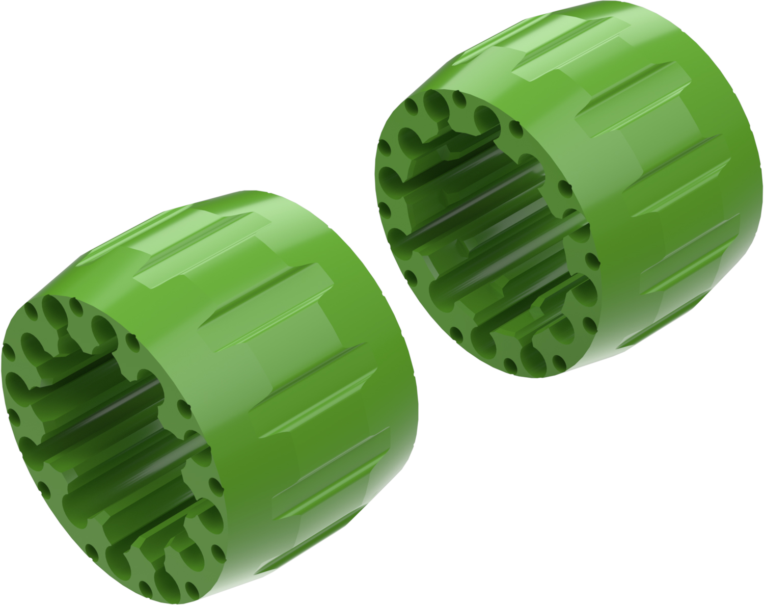 Wheel Spacers Model A 100mm (Without bolts) Green CROSSPRO 