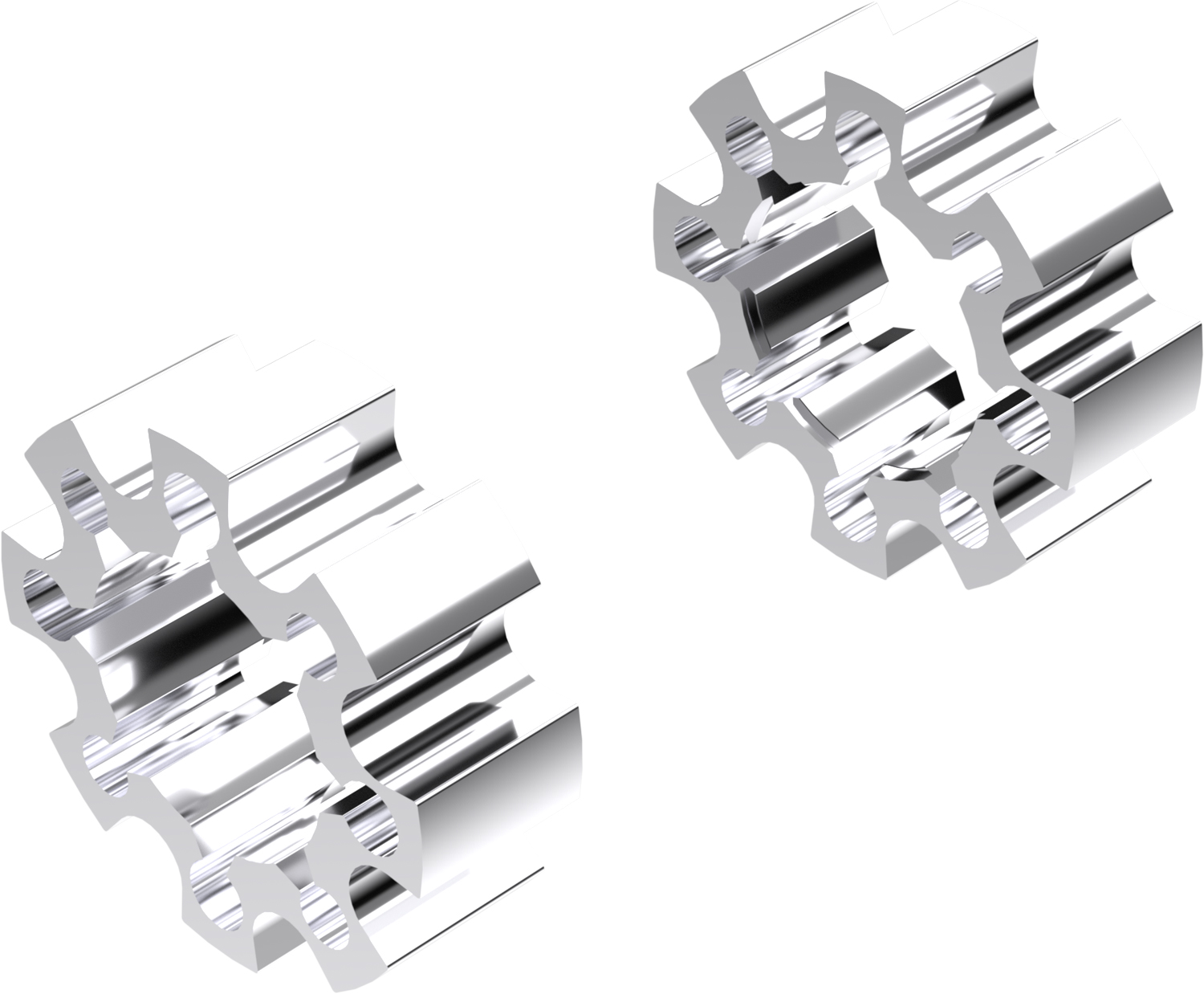 Alargadores de Roda Modelo C 45mm (Sem pernos) Polido CROSSPRO 
