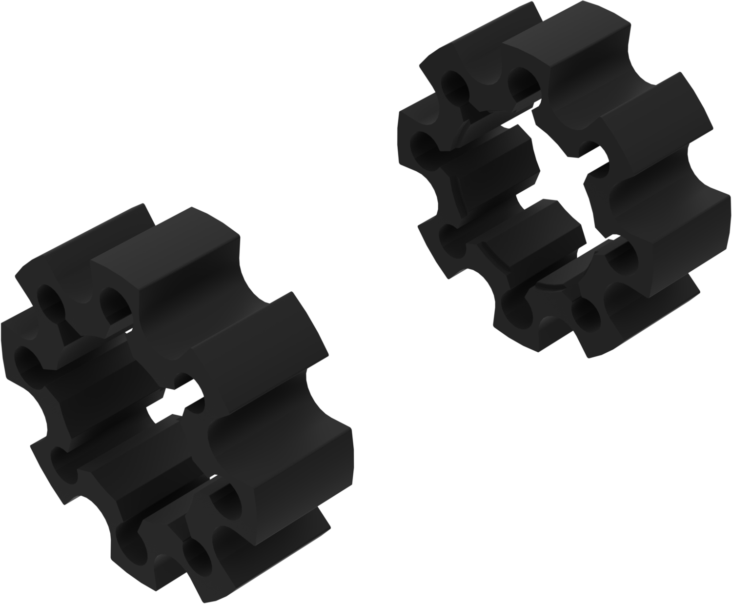 Alargadores de Roda Modelo C 45mm (Sem pernos) Preto Textura CROSSPRO 