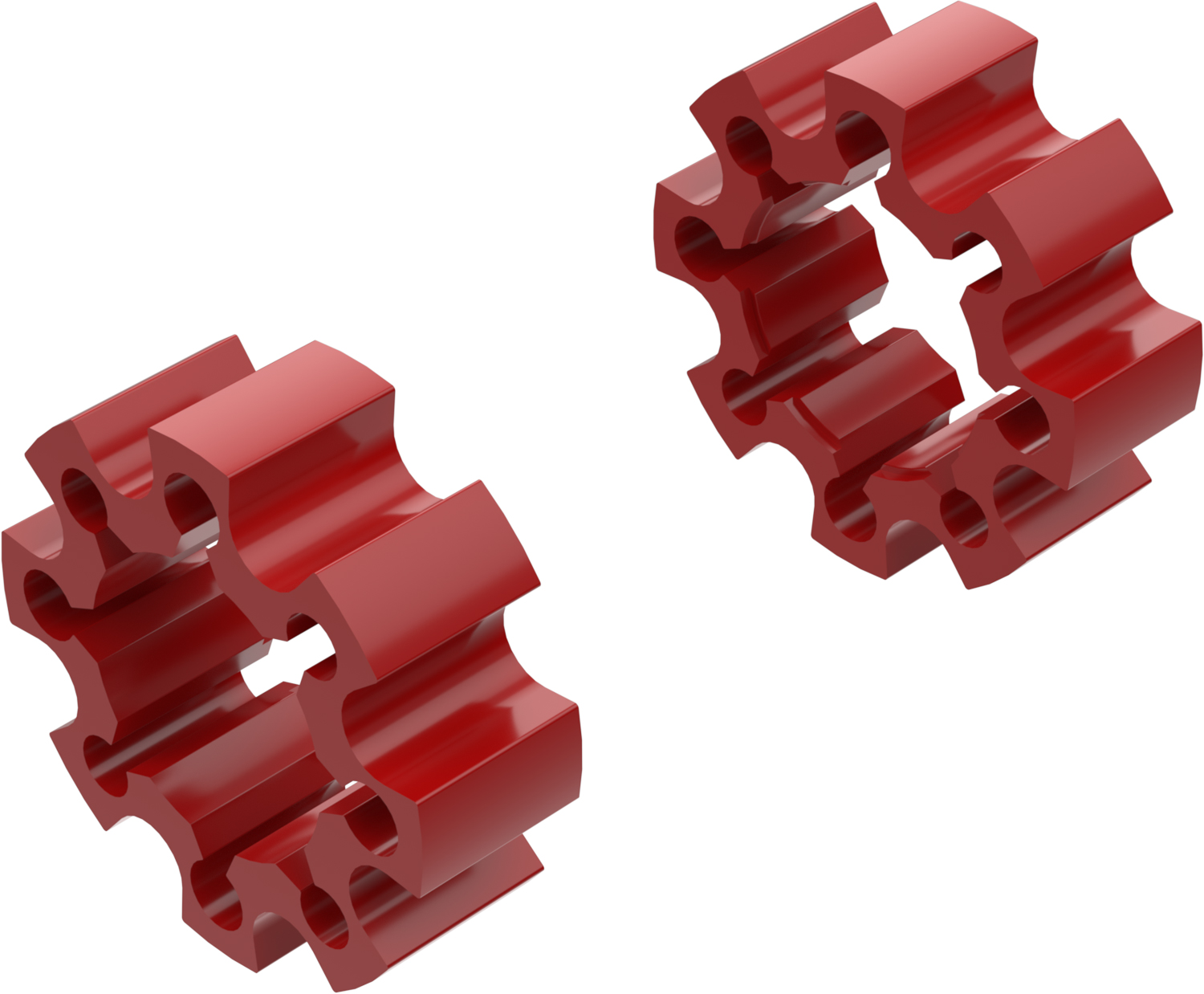 Alargadores de Roda Modelo C 45mm (Sem pernos) Vermelho CROSSPRO 