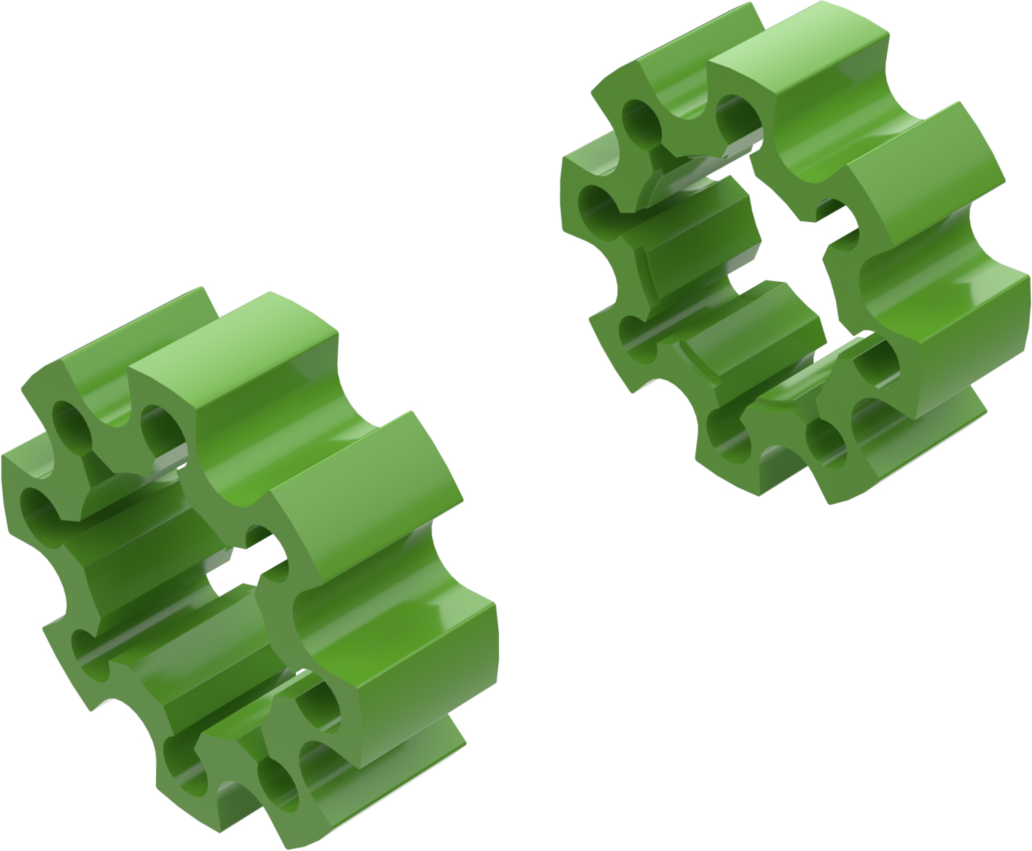Alargadores de Roda Modelo C 45mm (Sem pernos) Verde CROSSPRO 