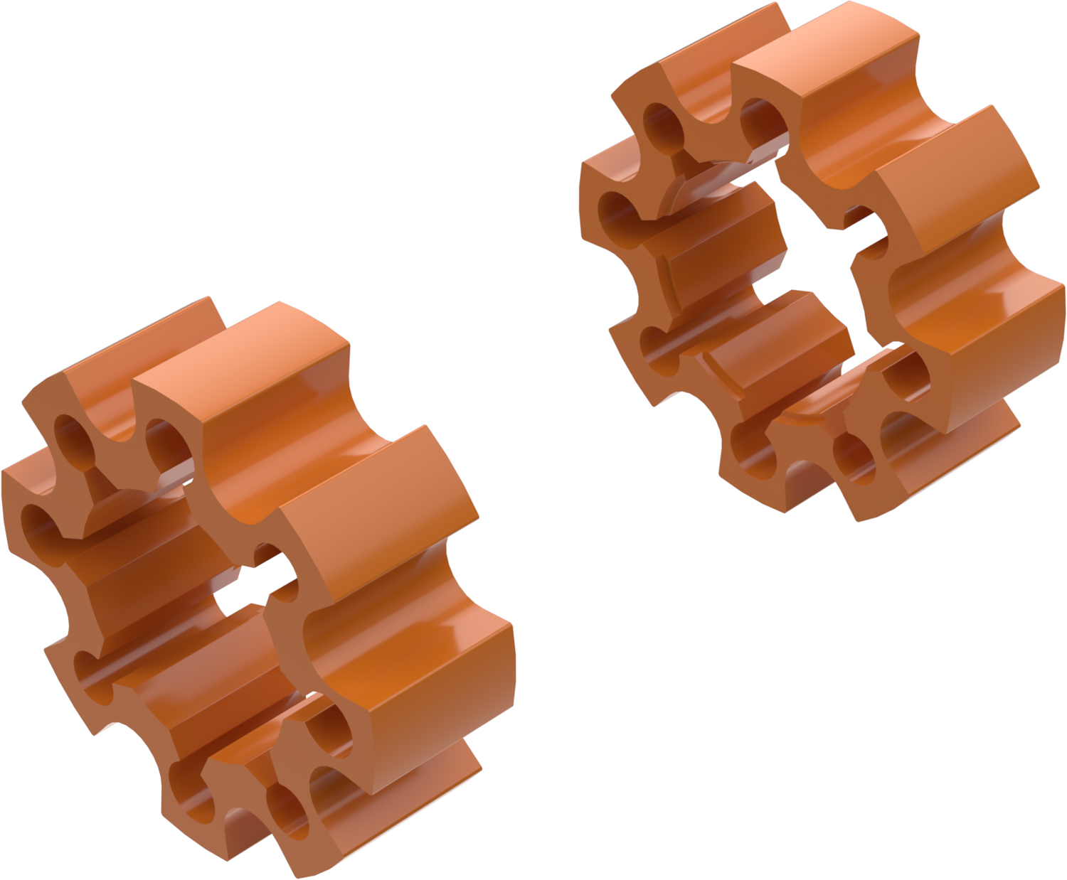 Alargadores de Roda Modelo C 45mm (Sem pernos) Laranja CROSSPRO 