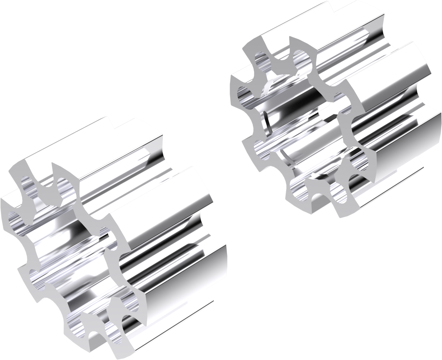 Alargadores de Roda Modelo C 65mm (Sem pernos) Polido CROSSPRO 