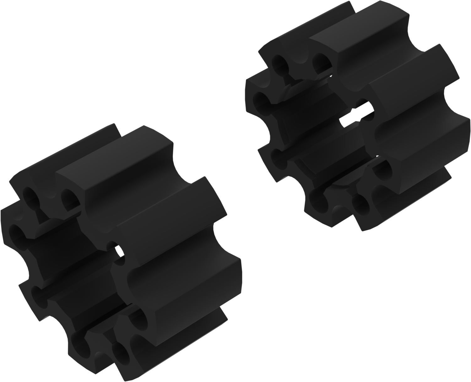 Wheel Spacers Model C 65mm (Without bolts) Textured Black CROSSPRO 