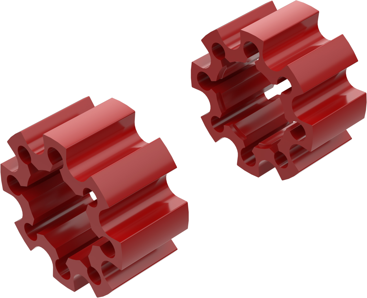 Alargadores de Roda Modelo C 65mm (Sem pernos) Vermelho CROSSPRO 