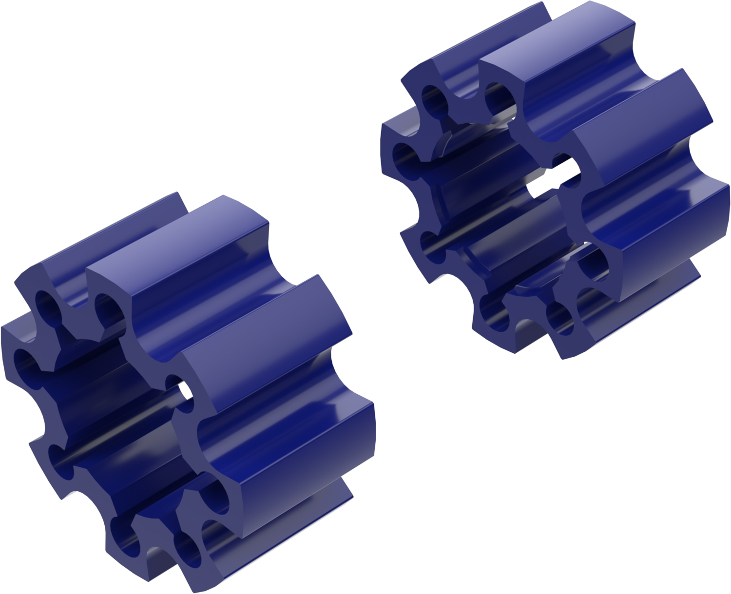 Wheel Spacers Model C 65mm (Without bolts) Blue CROSSPRO 