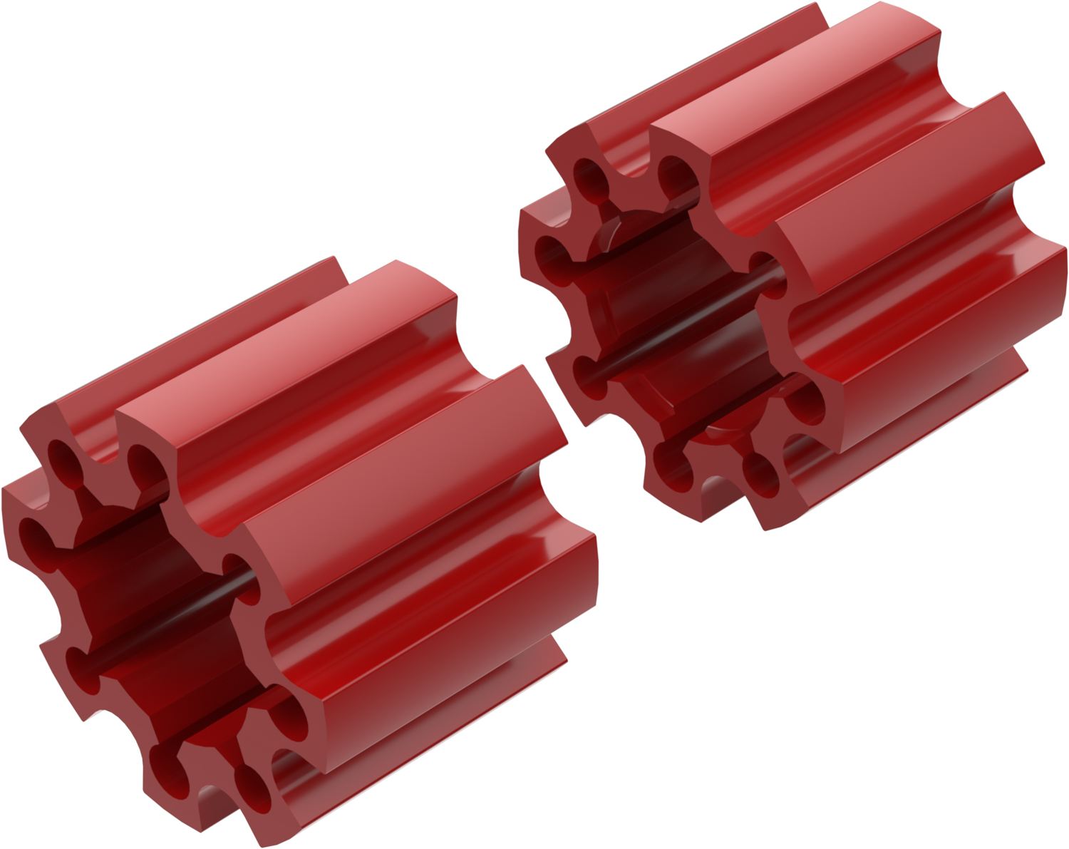 Alargadores de Roda Modelo C 100mm (Sem pernos) Vermelho CROSSPRO 