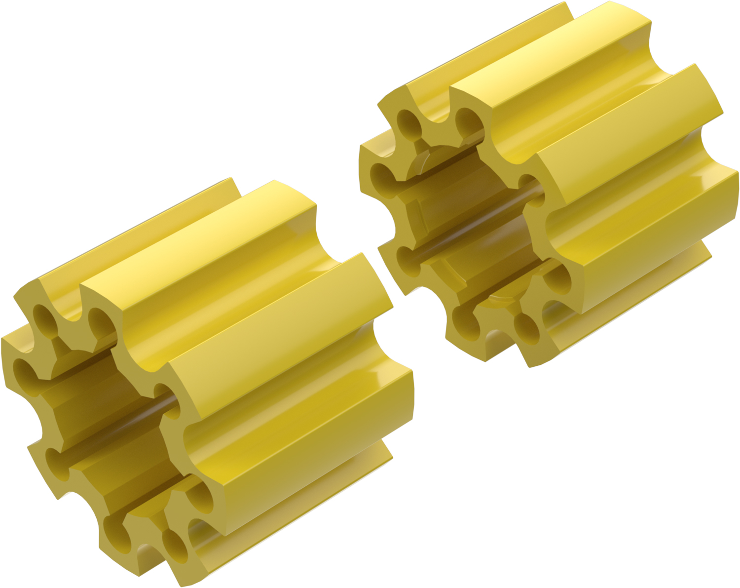 Wheel Spacers Model C 100mm (Without bolts) Yellow CROSSPRO 