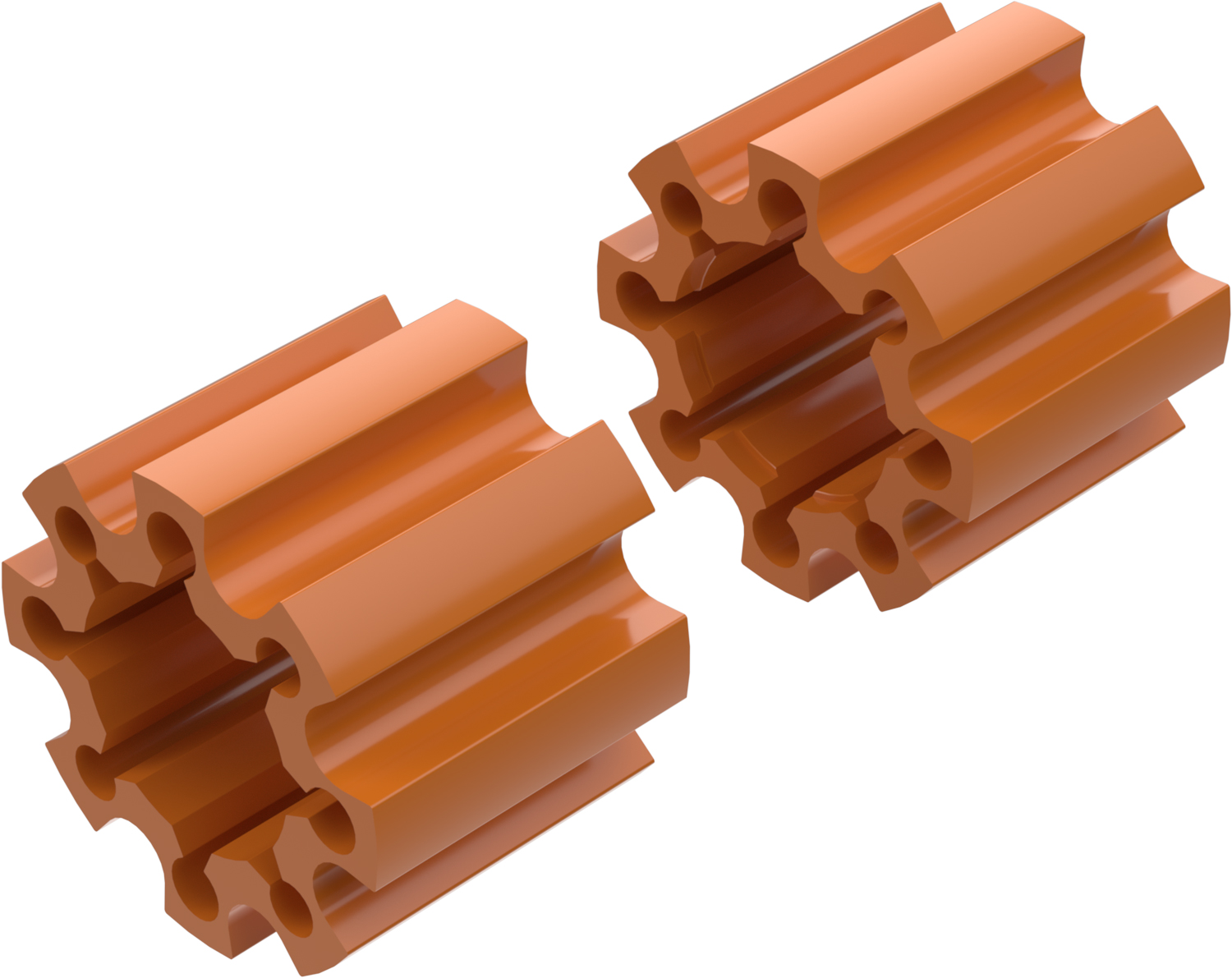 Wheel Spacers Model C 100mm (Without bolts) Orange CROSSPRO 