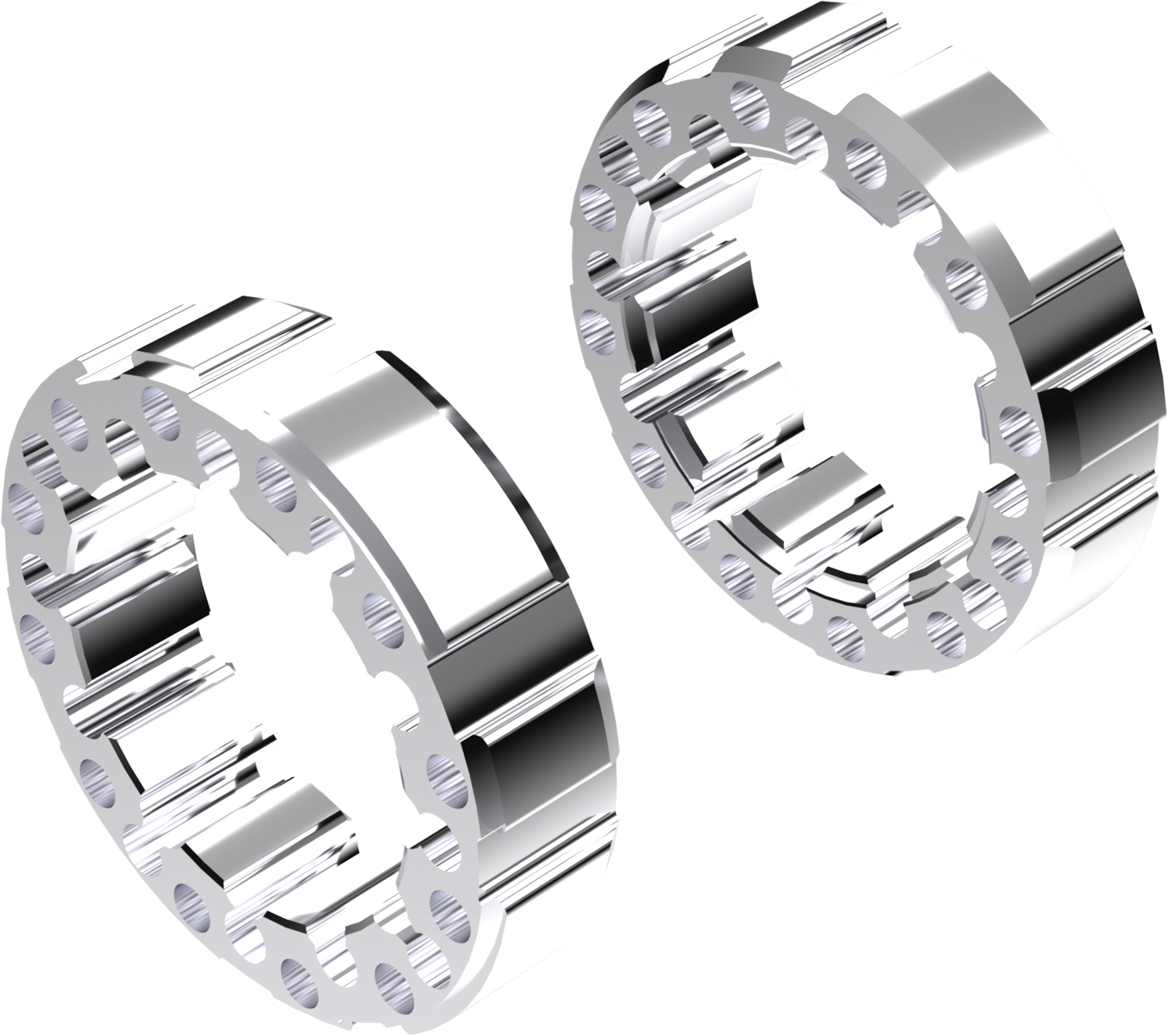 Alargadores de Roda Modelo D 45mm (Sem pernos) Polido CROSSPRO 