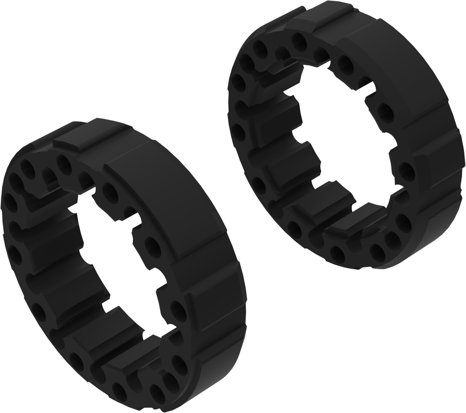 Alargadores de Roda Modelo D 45mm (Sem pernos) Preto Textura CROSSPRO 