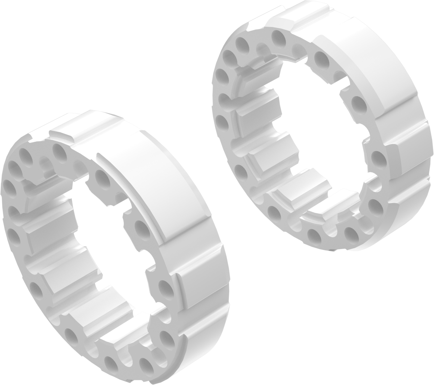 Alargadores de Roda Modelo D 45mm (Sem pernos) Branco CROSSPRO 