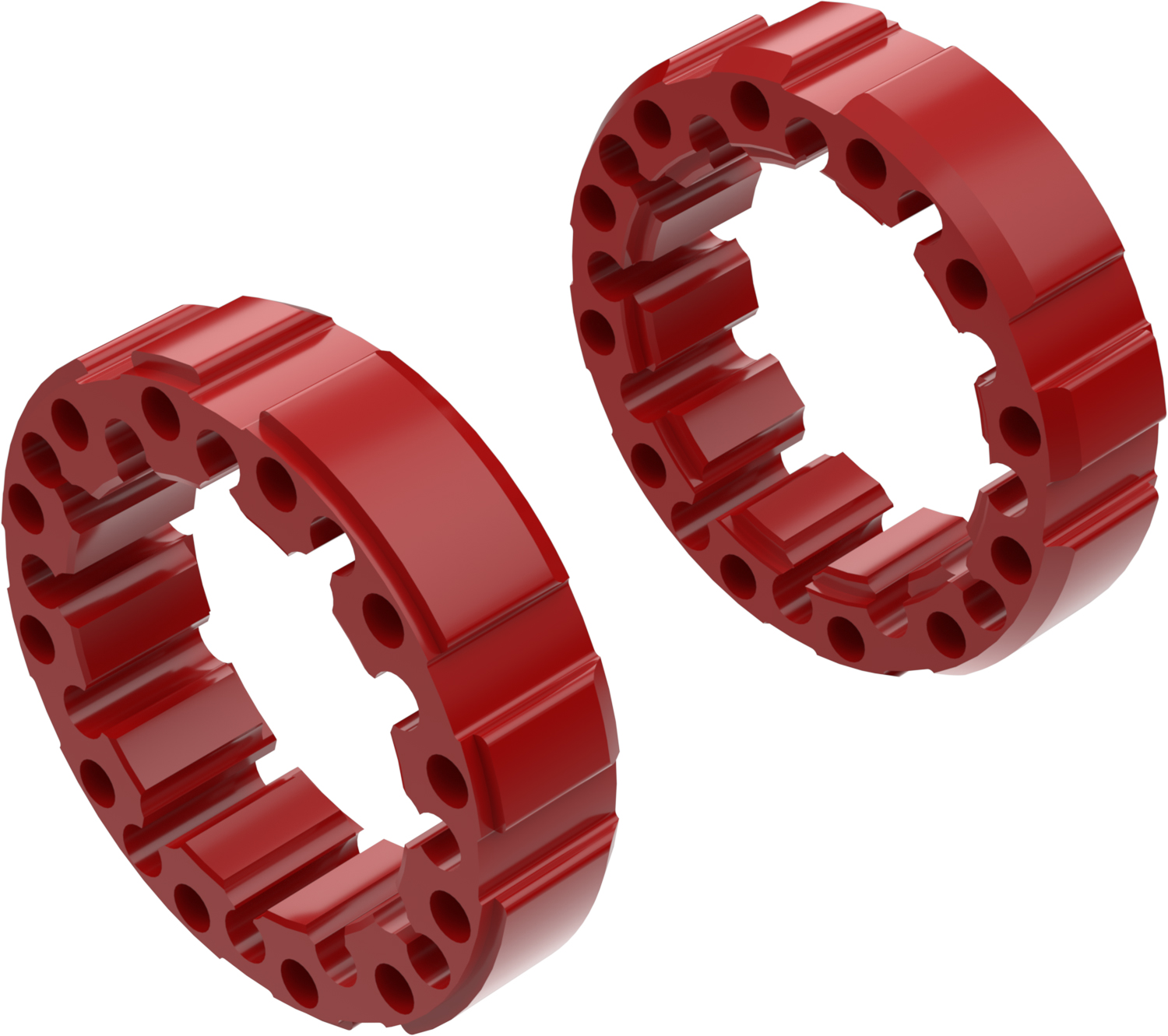 Alargadores de Roda Modelo D 45mm (Sem pernos) Vermelho CROSSPRO 