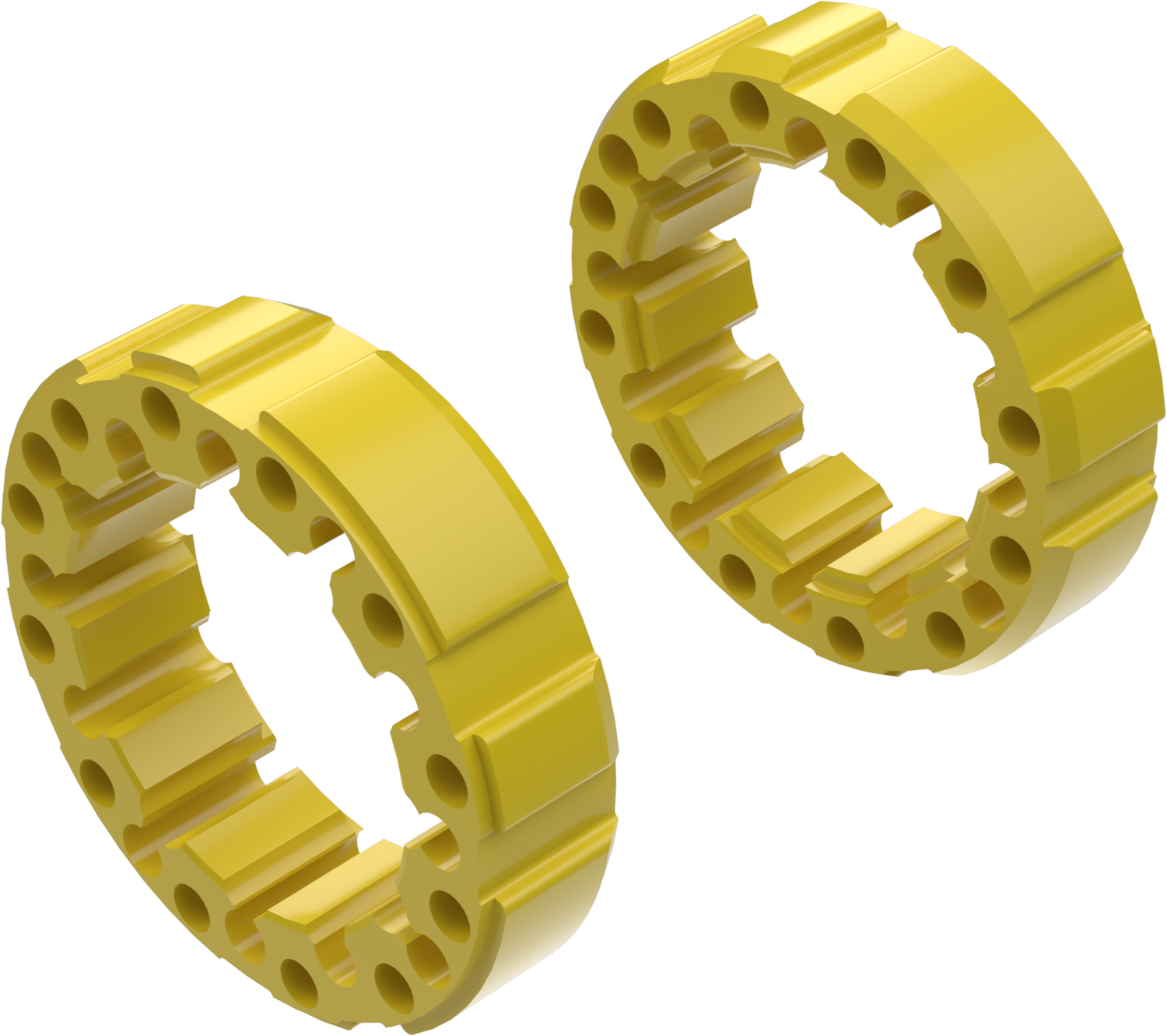 Alargadores de Roda Modelo D 45mm (Sem pernos) Amarelo CROSSPRO 