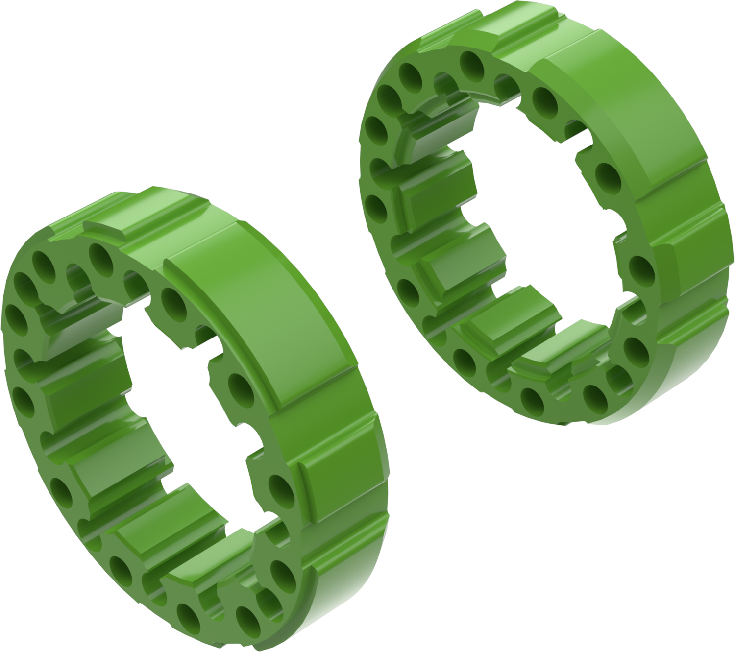 Alargadores de Roda Modelo D 45mm (Sem pernos) Verde CROSSPRO 