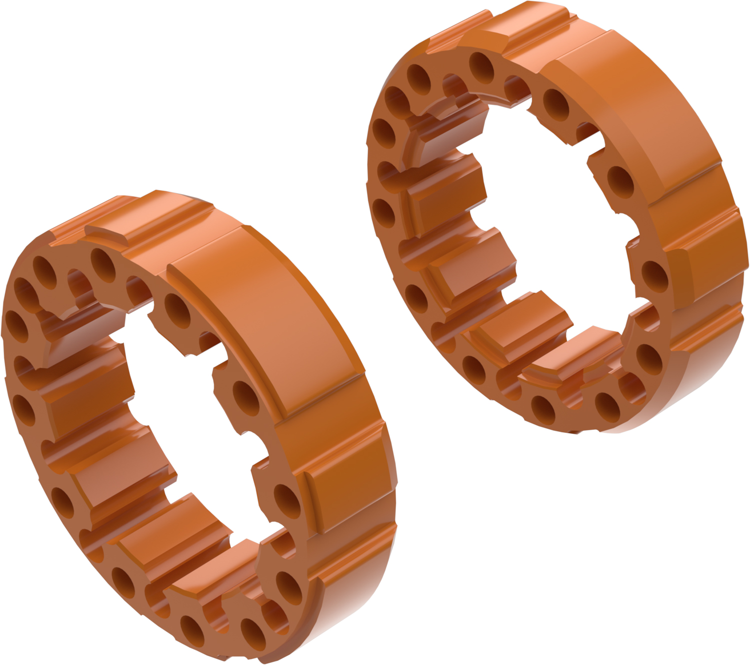 Alargadores de Roda Modelo D 45mm (Sem pernos) Laranja CROSSPRO 