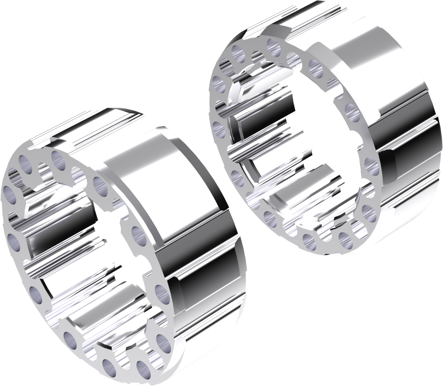 Wheel Spacers Model D 65mm (Without bolts) Polish CROSSPRO 