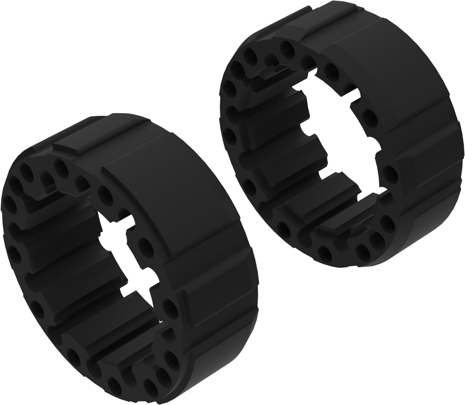 Alargadores de Roda Modelo D 65mm (Sem pernos) Preto Textura CROSSPRO 