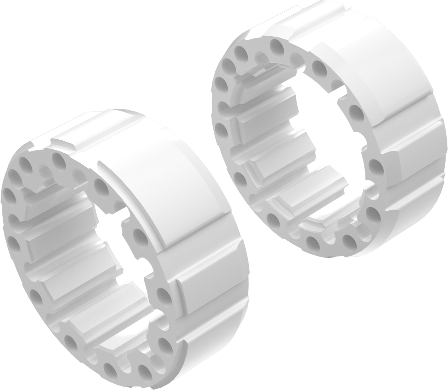 Alargadores de Roda Modelo D 65mm (Sem pernos) Branco CROSSPRO 