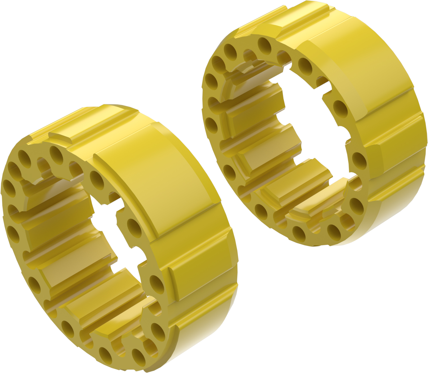 Alargadores de Roda Modelo D 65mm (Sem pernos) Amarelo CROSSPRO 