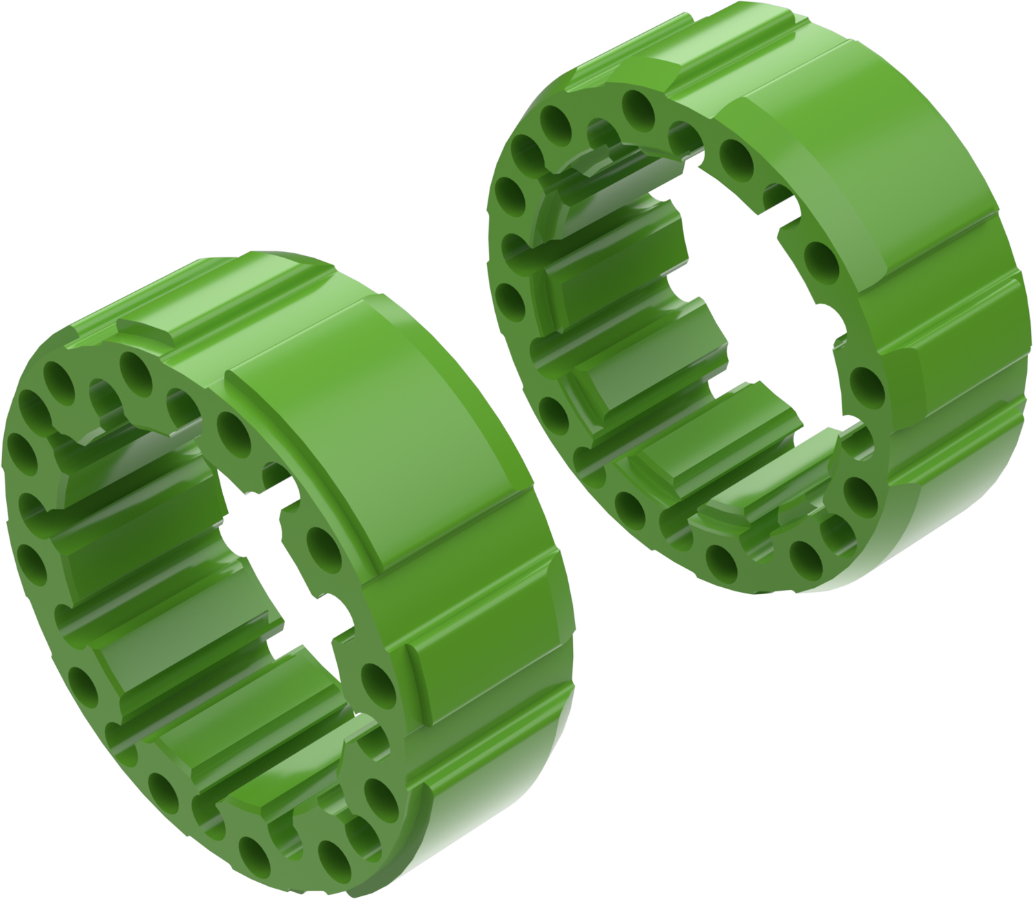 Alargadores de Roda Modelo D 65mm (Sem pernos) Verde CROSSPRO 