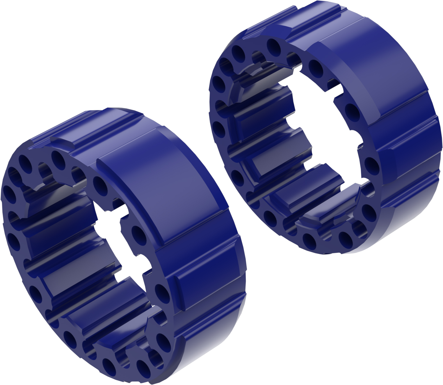 Alargadores de Roda Modelo D 65mm (Sem pernos) Azul CROSSPRO 