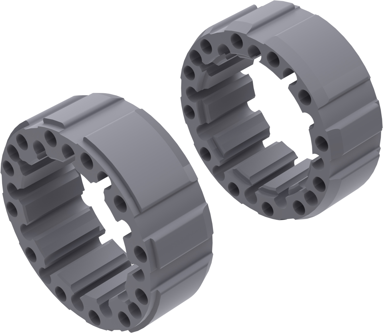 Wheel Spacers Model D 65mm (Without bolts) Textured Gray CROSSPRO 