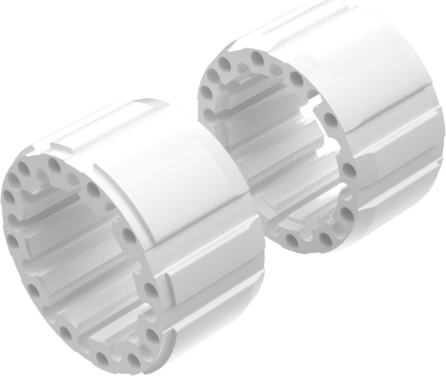 Wheel Spacers Model D 100mm (Without bolts) White CROSSPRO 