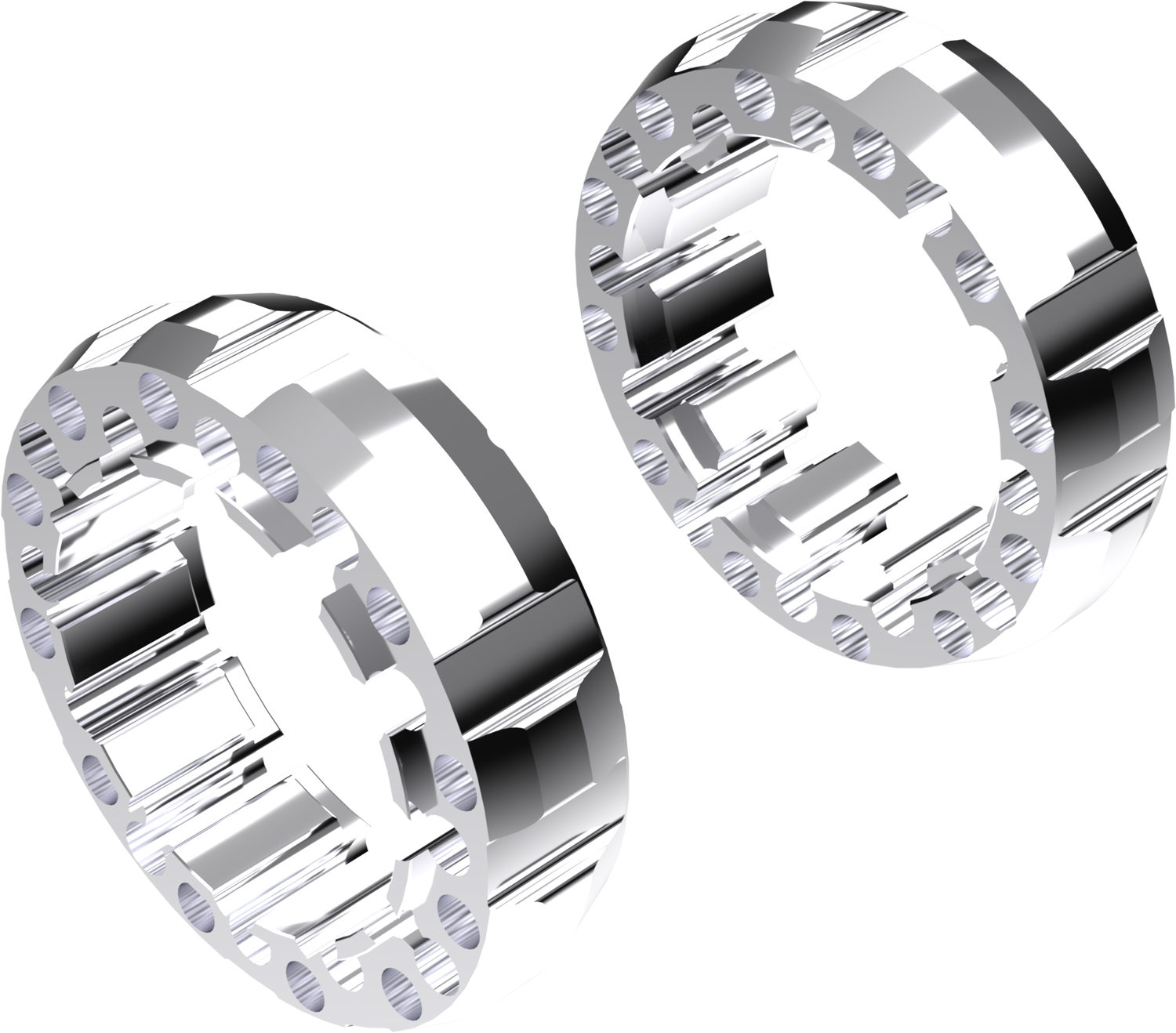 Alargadores de Roda Modelo G 45mm (Sem pernos) Polido CROSSPRO 
