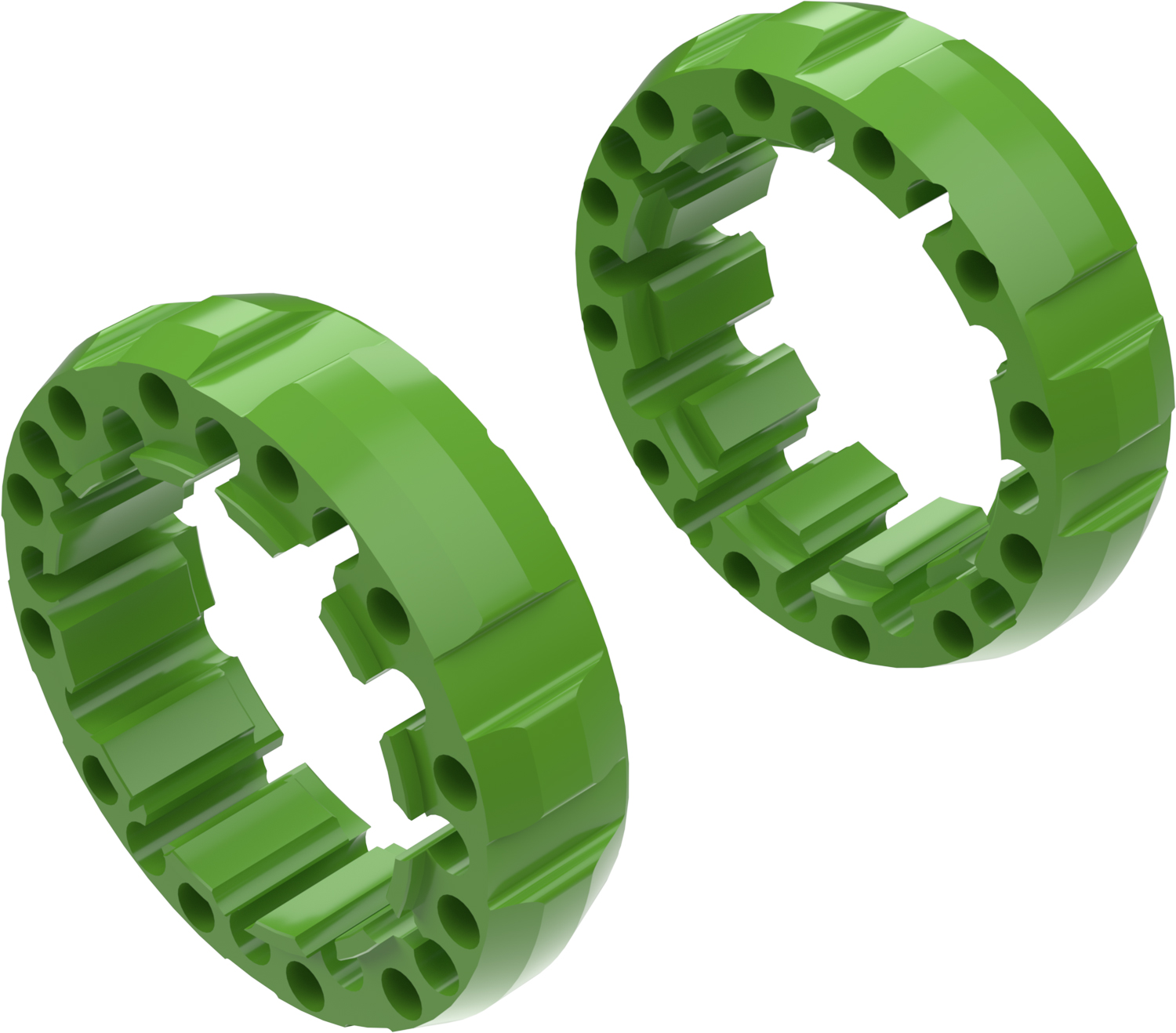 Alargadores de Roda Modelo G 45mm (Sem pernos) Verde CROSSPRO 