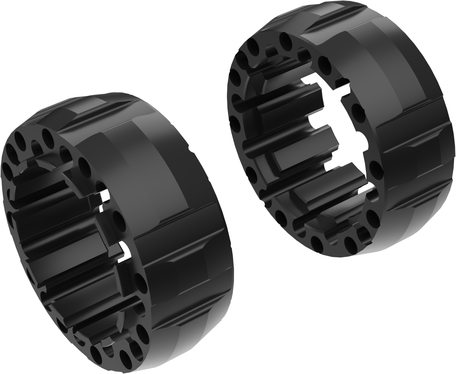 Wheel Spacers Model G 65mm (Without bolts) Black CROSSPRO 