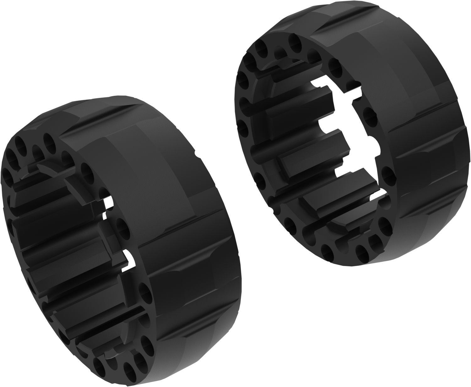 Alargadores de Roda Modelo G 65mm (Sem pernos) Preto Textura CROSSPRO 