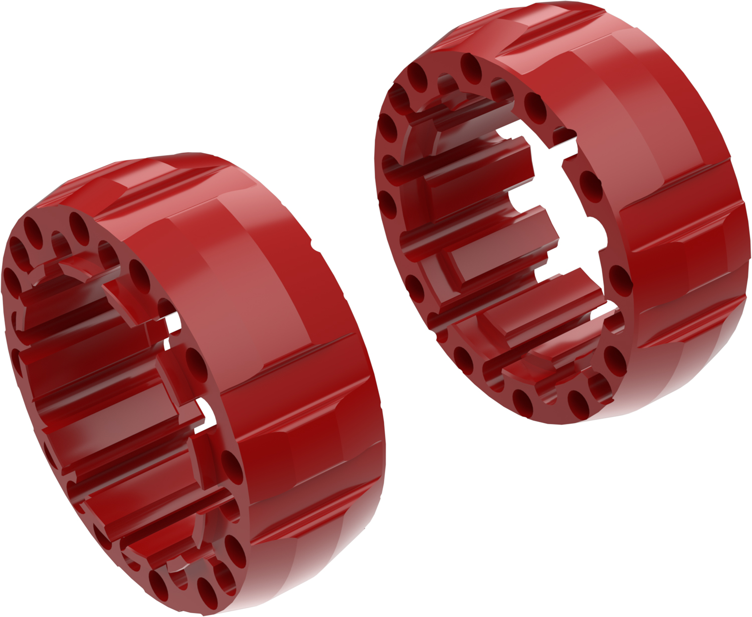 Wheel Spacers Model G 65mm (Without bolts) Red CROSSPRO 