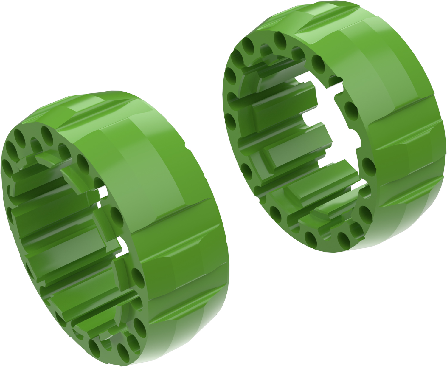 Alargadores de Roda Modelo G 65mm (Sem pernos) Verde CROSSPRO 