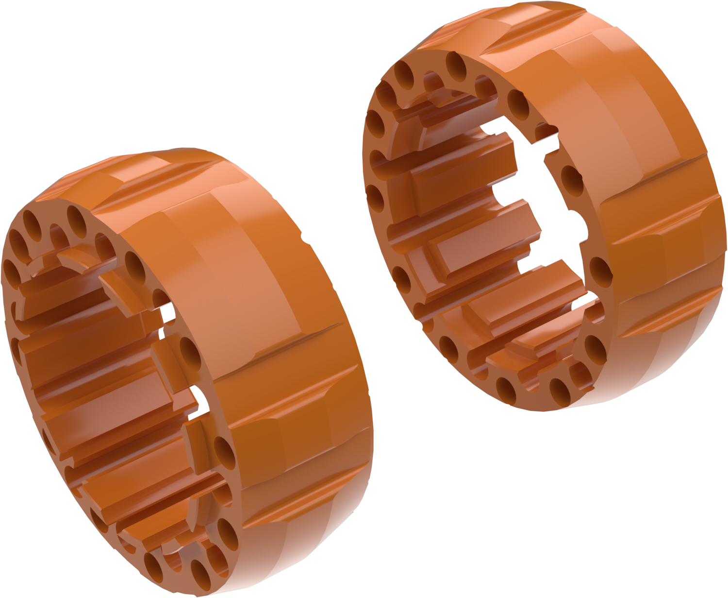 Wheel Spacers Model G 65mm (Without bolts) Orange CROSSPRO 