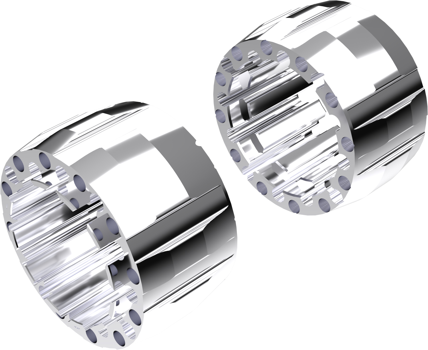 Wheel Spacers Model G 100mm (Without bolts) Polish CROSSPRO 