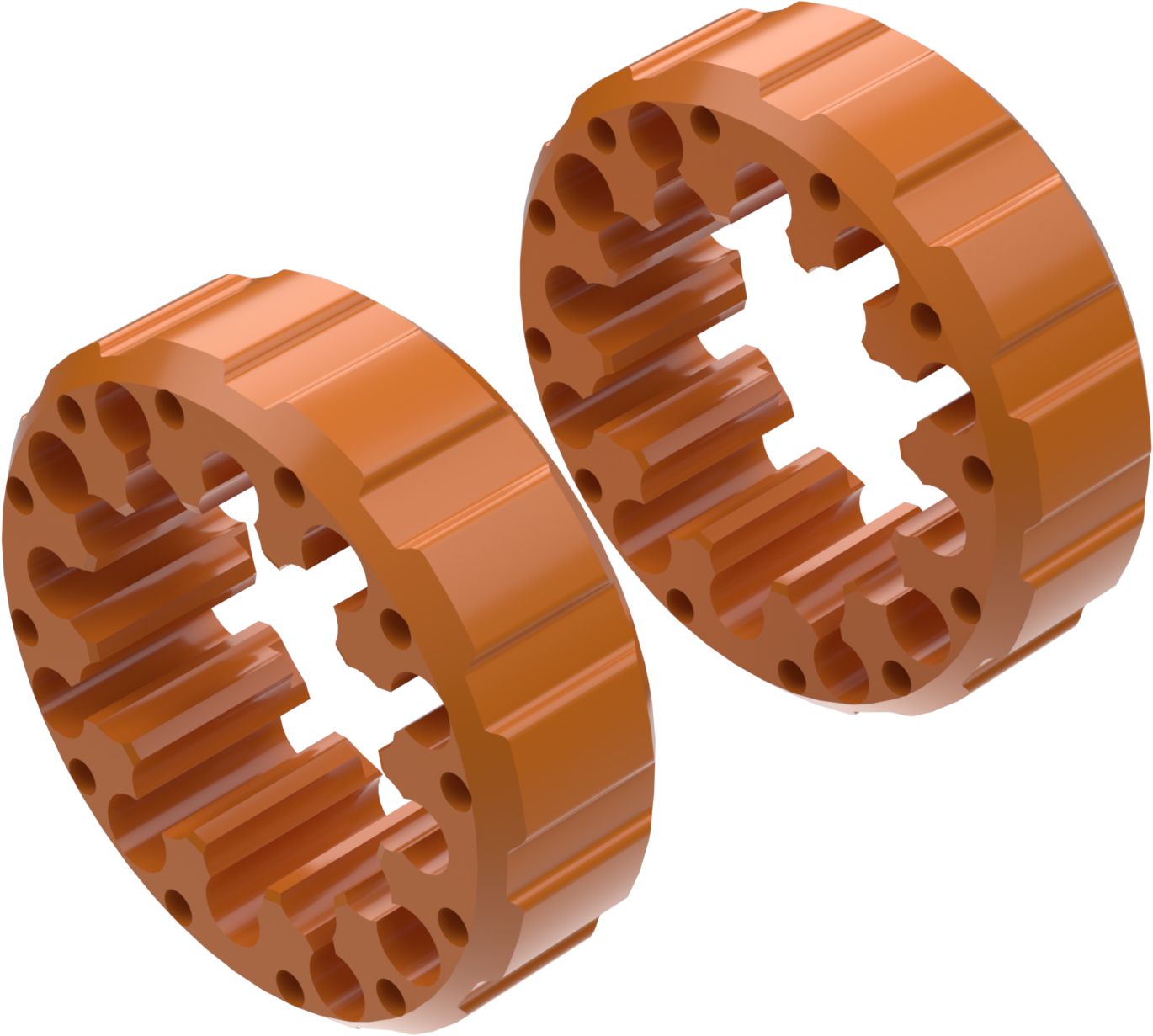 Wheel Spacers Model I 45mm (Without bolts) Orange CROSSPRO 