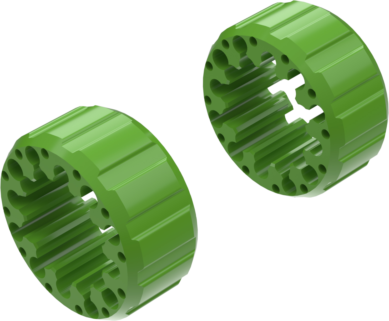 Wheel Spacers Model I 65mm (Without bolts) Green CROSSPRO 