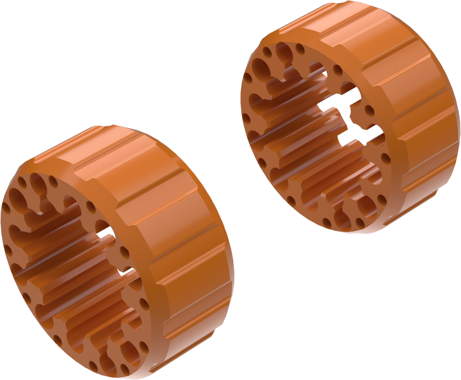 Wheel Spacers Model I 65mm (Without bolts) Orange CROSSPRO 