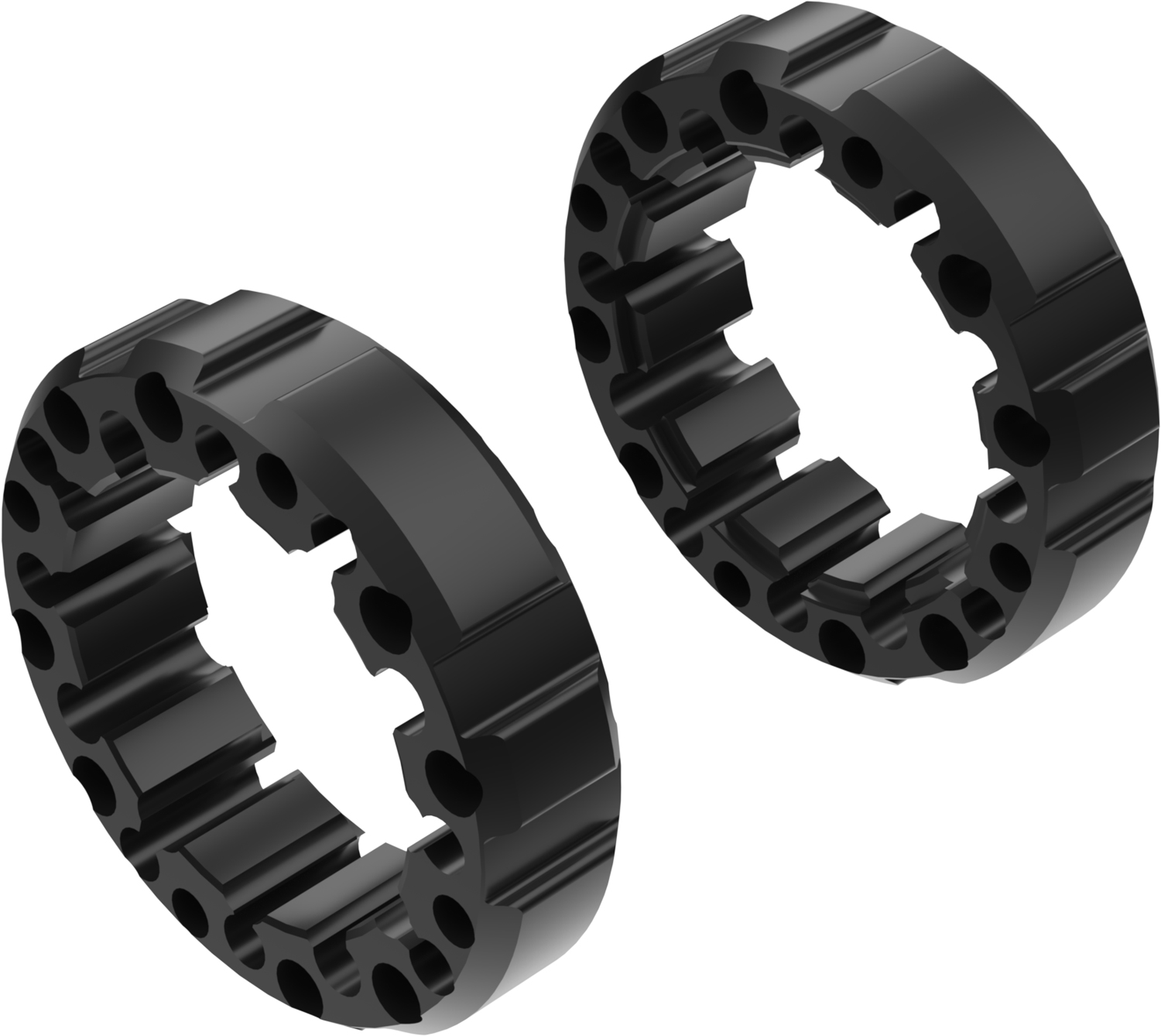 Wheel Spacers Model J 45mm (Without bolts) Black CROSSPRO 