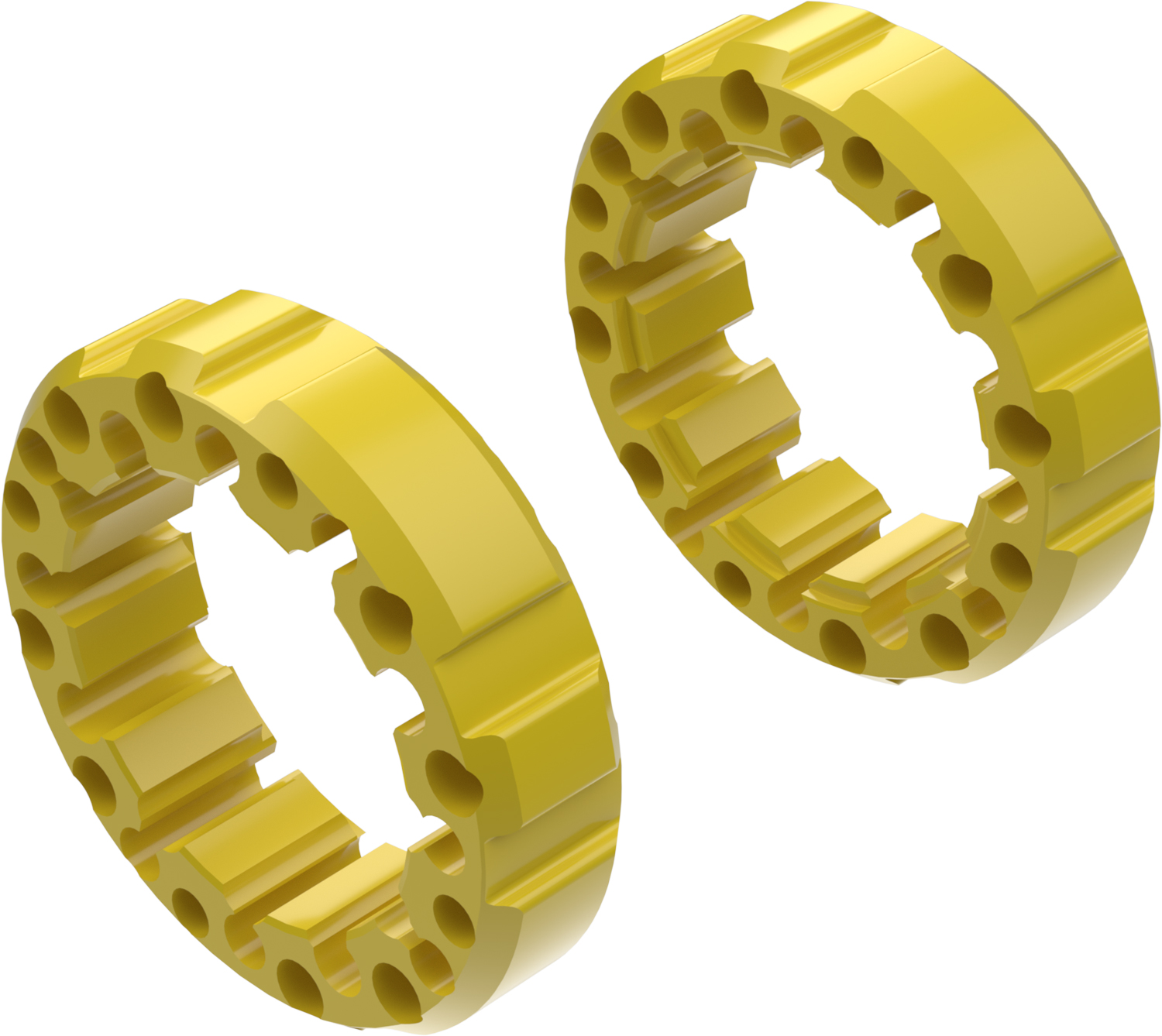 Alargadores de Roda Modelo J 45mm (Sem pernos) Amarelo CROSSPRO 
