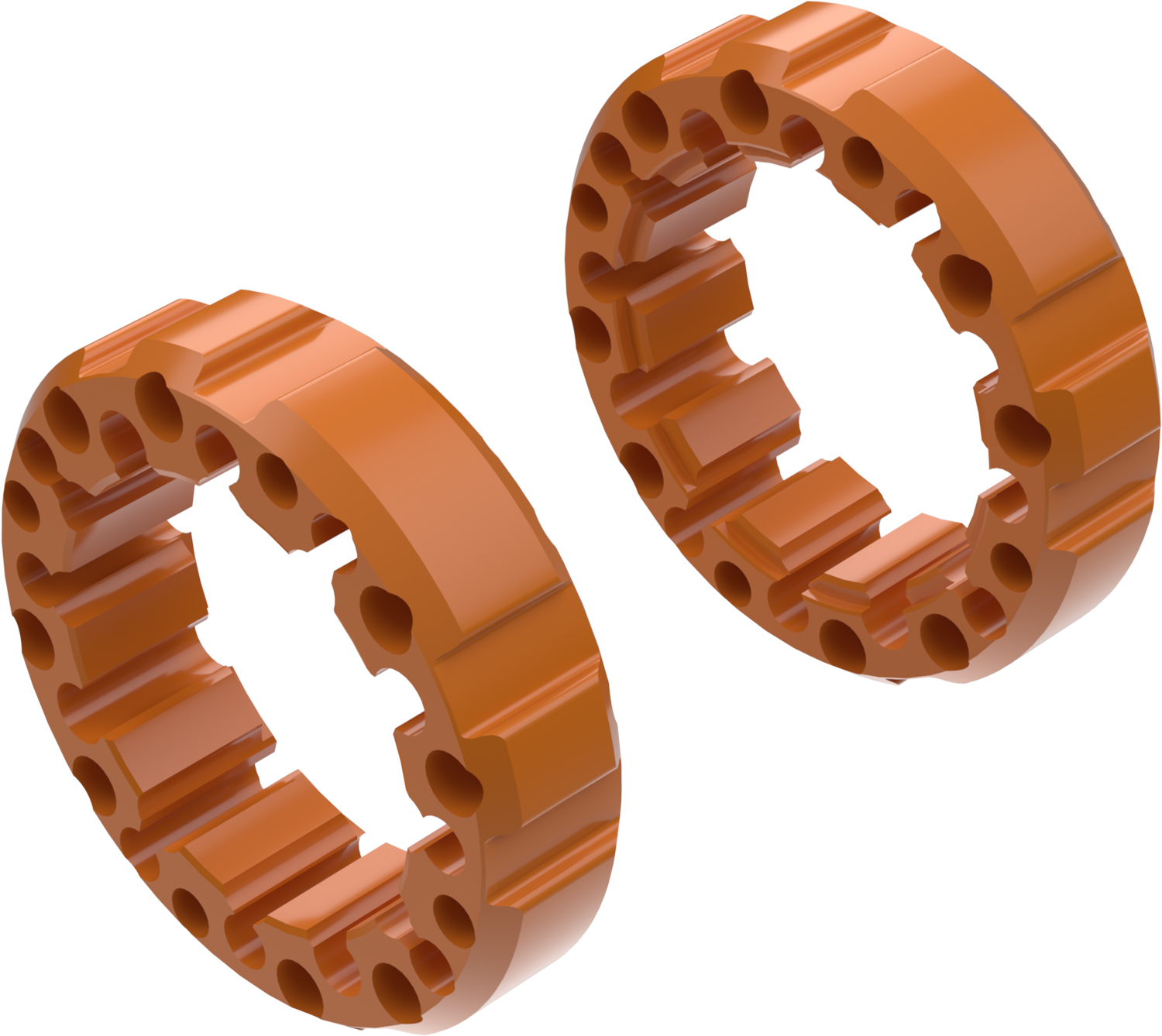Alargadores de Roda Modelo J 45mm (Sem pernos) Laranja CROSSPRO 