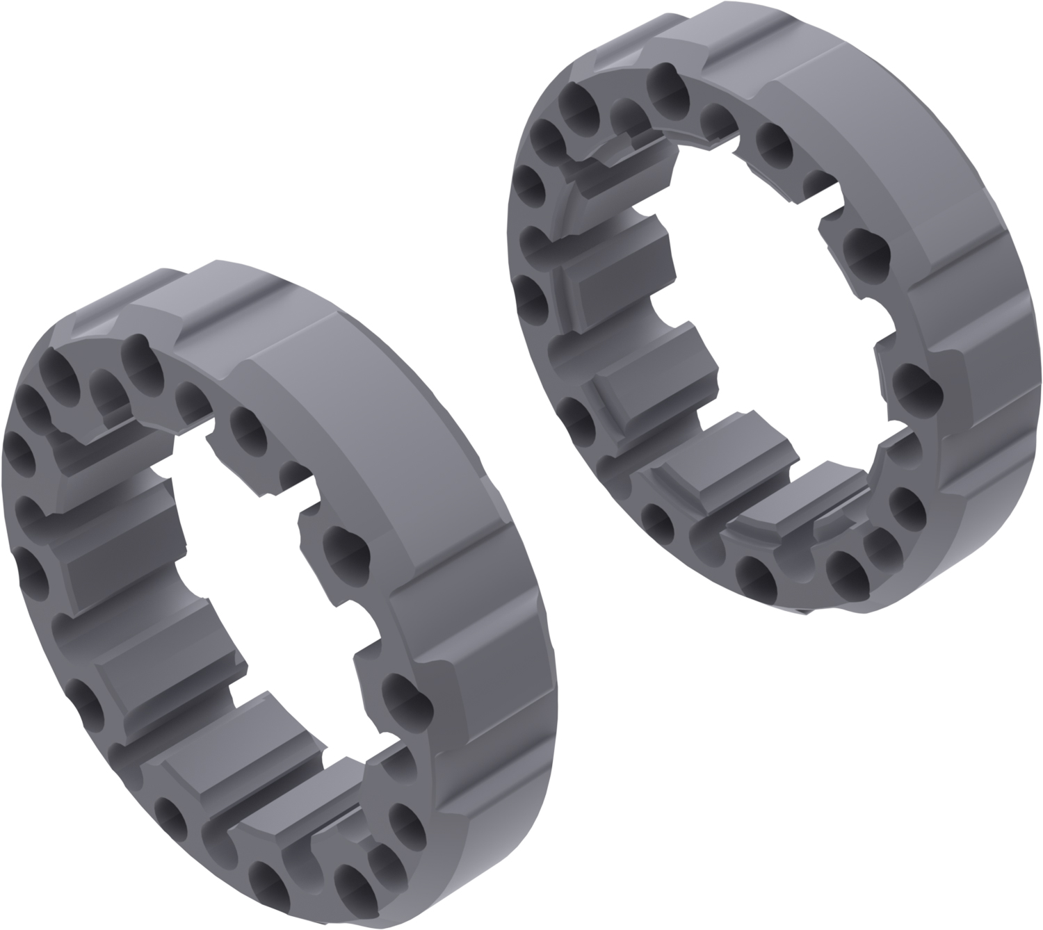 Wheel Spacers Model J 45mm (Without bolts) Textured Gray CROSSPRO 